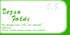 dezso foldi business card